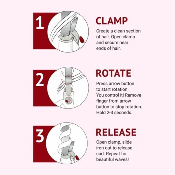 Beachwaver B-Series Ceramic Rotating Curling Iron, 1.25" Barrel, Black Glitter - Picture 8 of 8